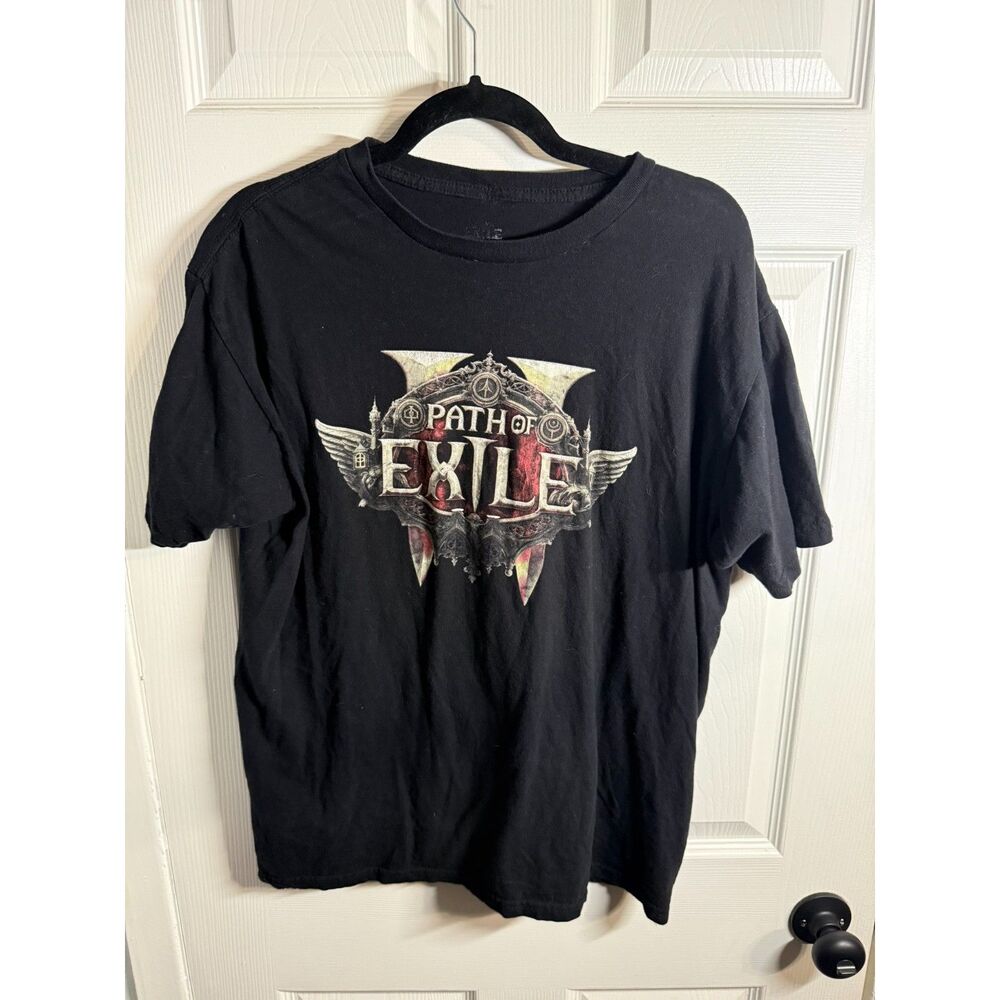 Path of Exile Black Graphic T-Shirt Size L Video Game Gaming Tee